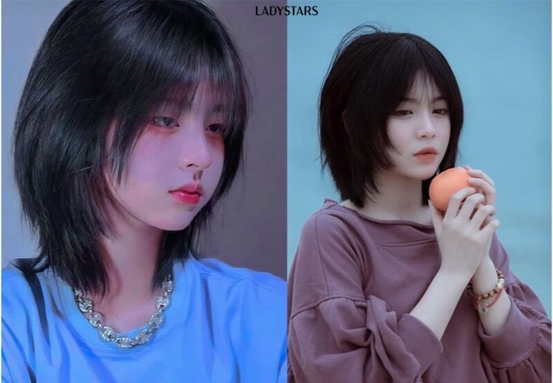 Tóc Mullet Layer kết hợp mái thưa