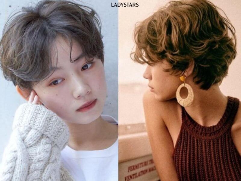 Tóc Tomboy uốn xoăn