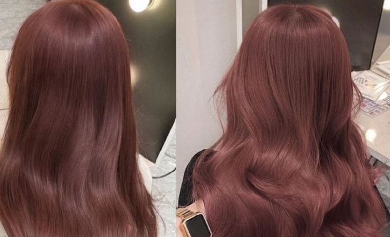 Tóc màu nâu hồng