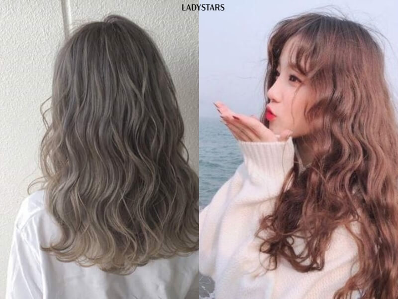 Tóc ngang lưng uốn lọn nhỏ