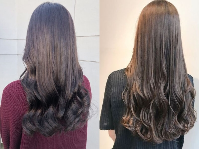 Kiểu tóc uốn đuôi nhẹ ngang lưng
