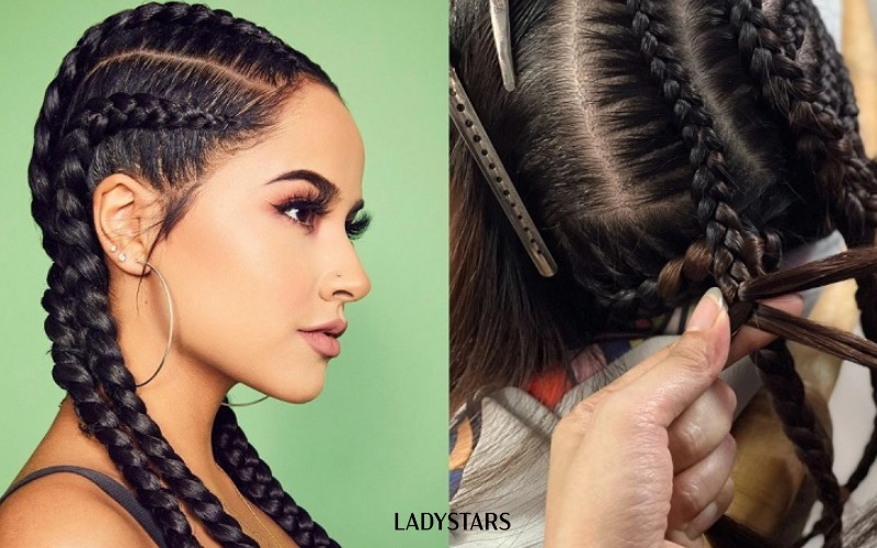Tết tóc 2 bên Cornrow