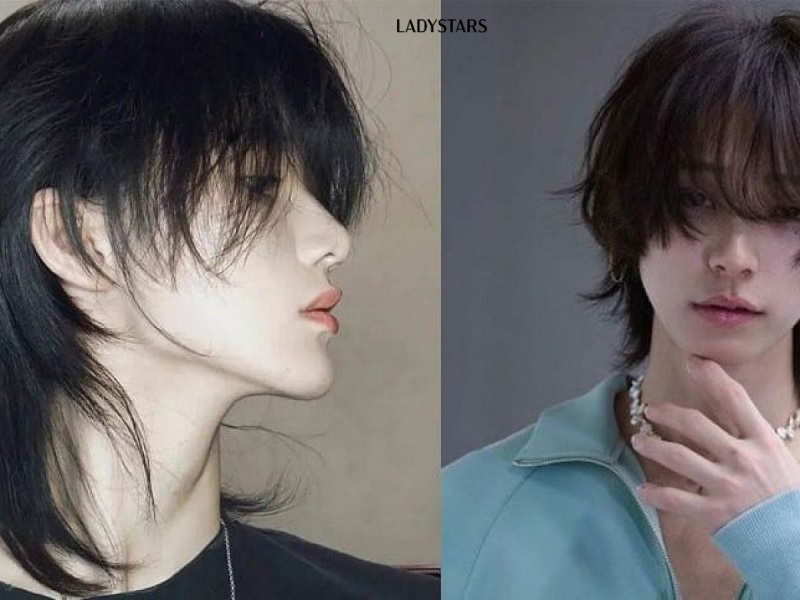 Tóc giả mullet nam cổ điển
