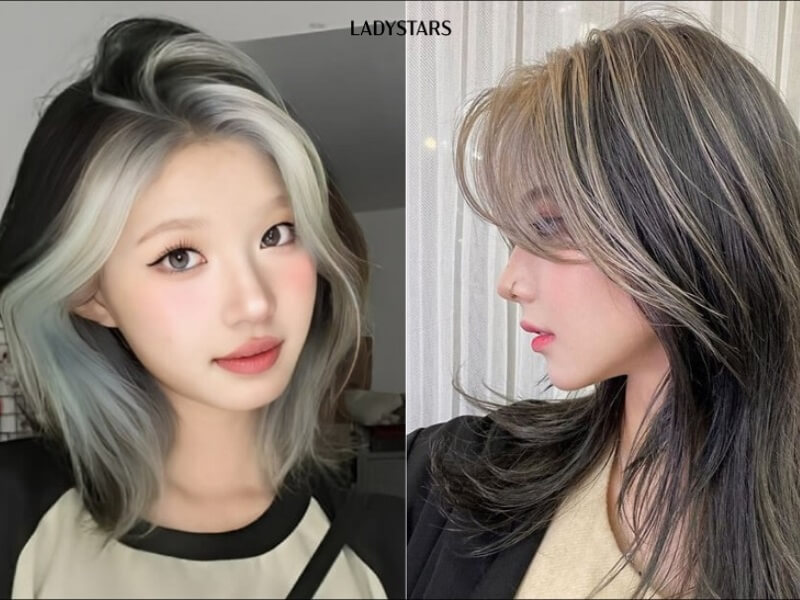 Tóc mái bay nhuộm Highlight