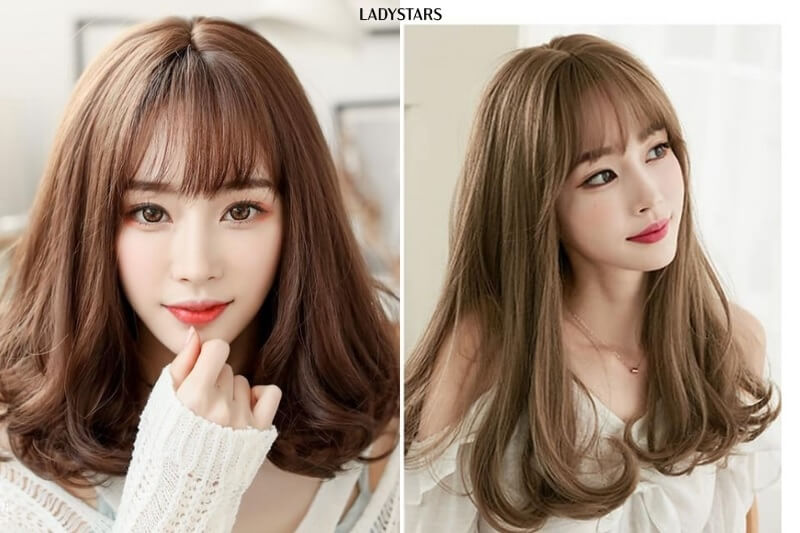 Tóc mái ngang uốn đuôi nhẹ