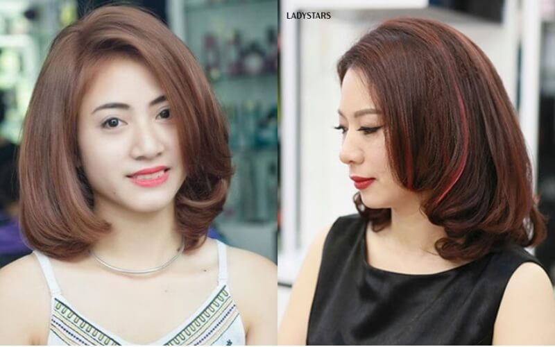 Tóc ngắn rẽ ngôi cho phụ nữ tuổi 50