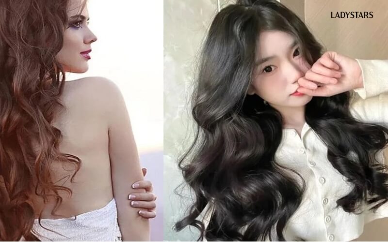 Tóc xoăn trung niên dài sóng nước