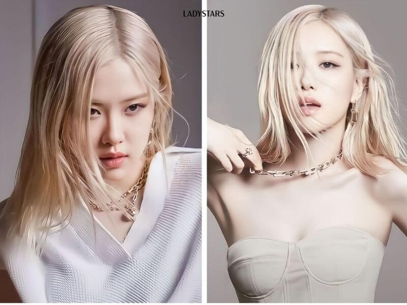 Tóc Rosé tỉa layer