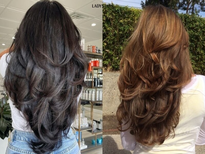 Tóc uốn đuôi kiểu chiếc lá