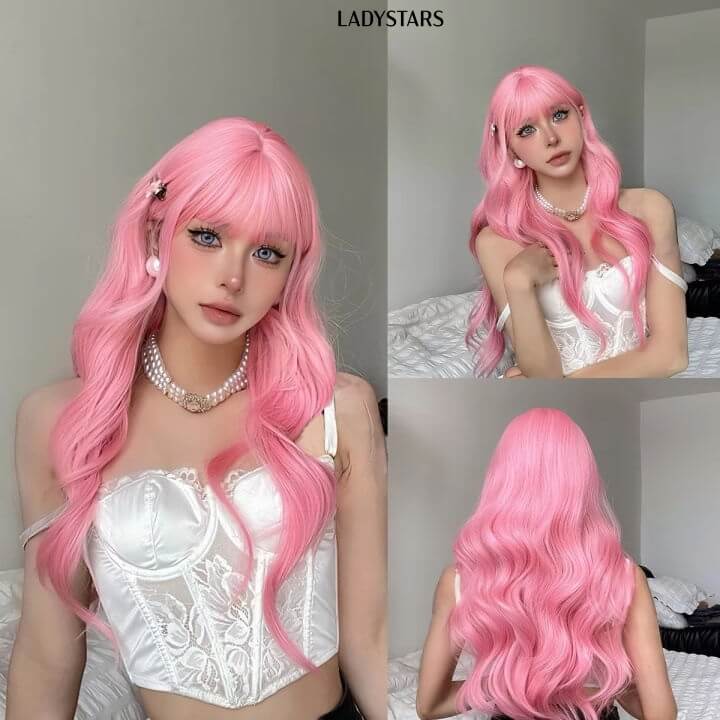 Tóc giả Cosplay màu hồng