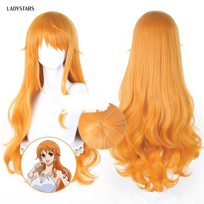 Tóc giả Cosplay màu cam