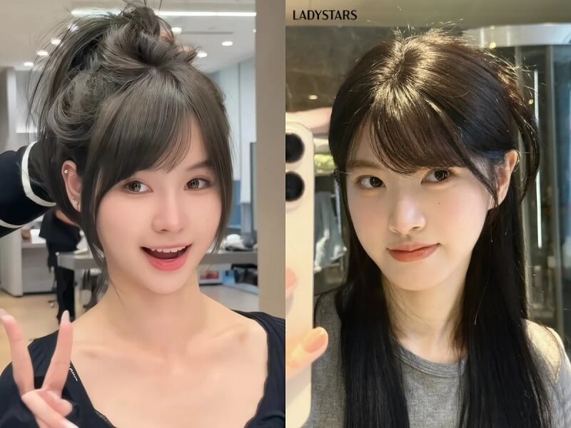 Tóc mái xéo thưa