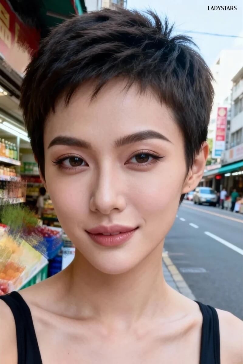 Tóc ngắn tém nhật
