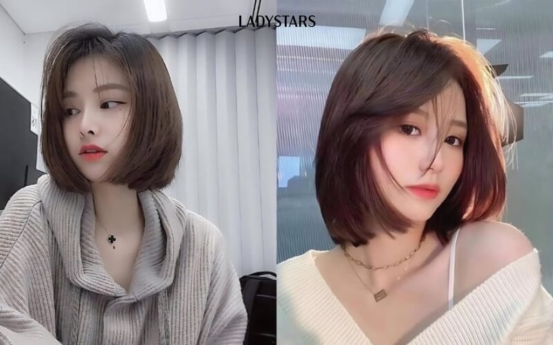 Tóc tém duỗi phồng nhẹ