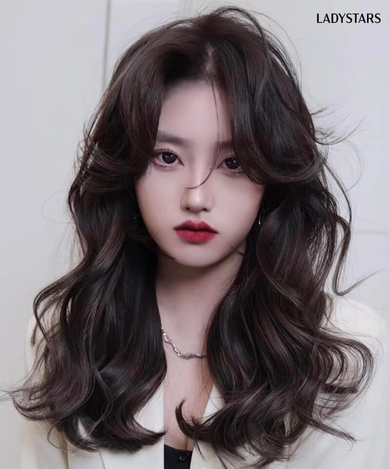 Tóc xoăn sóng lơi lọn to Hàn Quốc