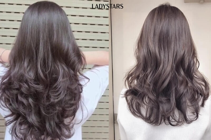 Tóc uốn đẹp dài ngang lưng