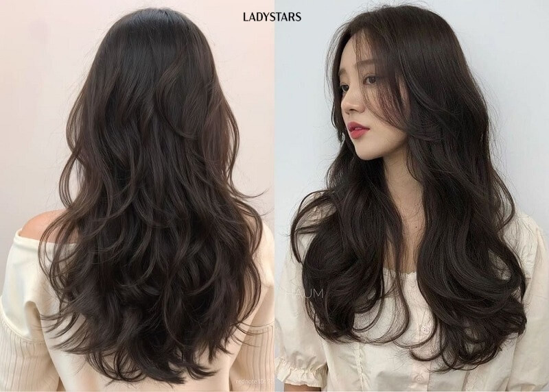 Kiểu tóc uốn xoăn sóng lơi
