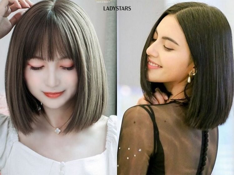 Tóc duỗi phồng mái bằng