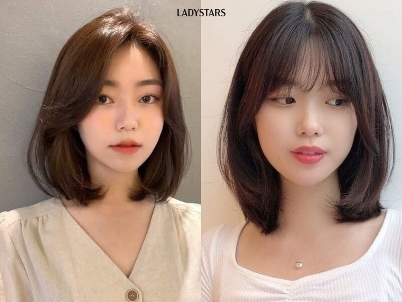 Kiểu tóc ngắn ngang vai uốn cụp