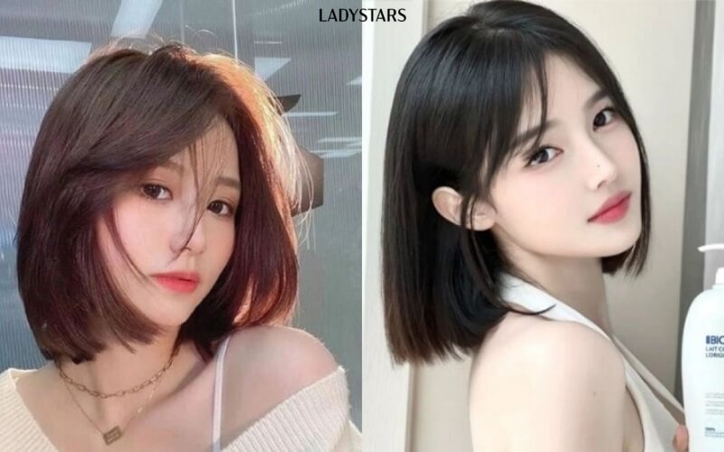 Kiểu tóc ngắn không mái xoăn